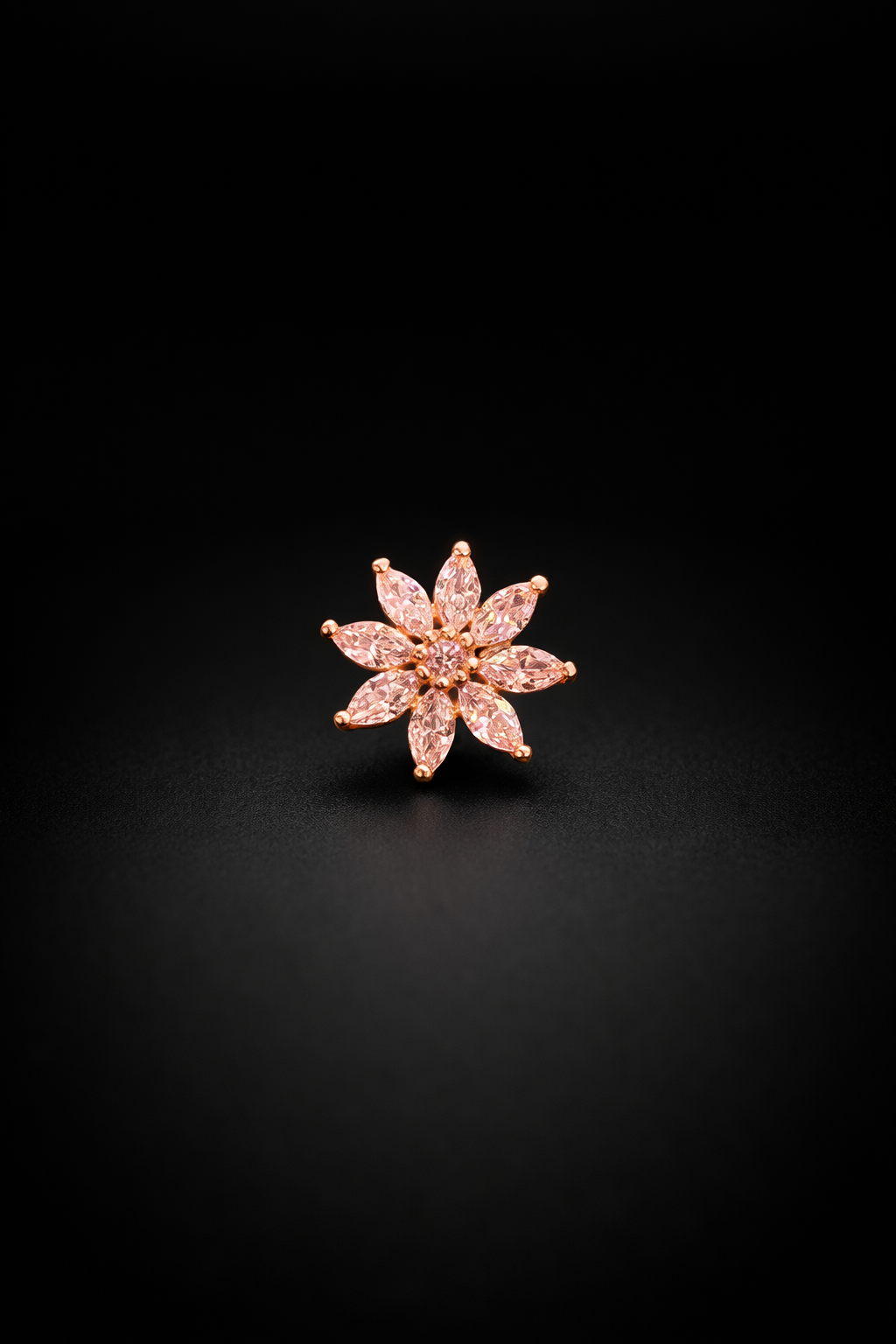 Blush Starflare Silver Nosepin