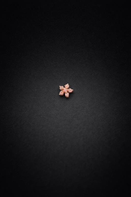 Blush Bloom Silver Nosepin