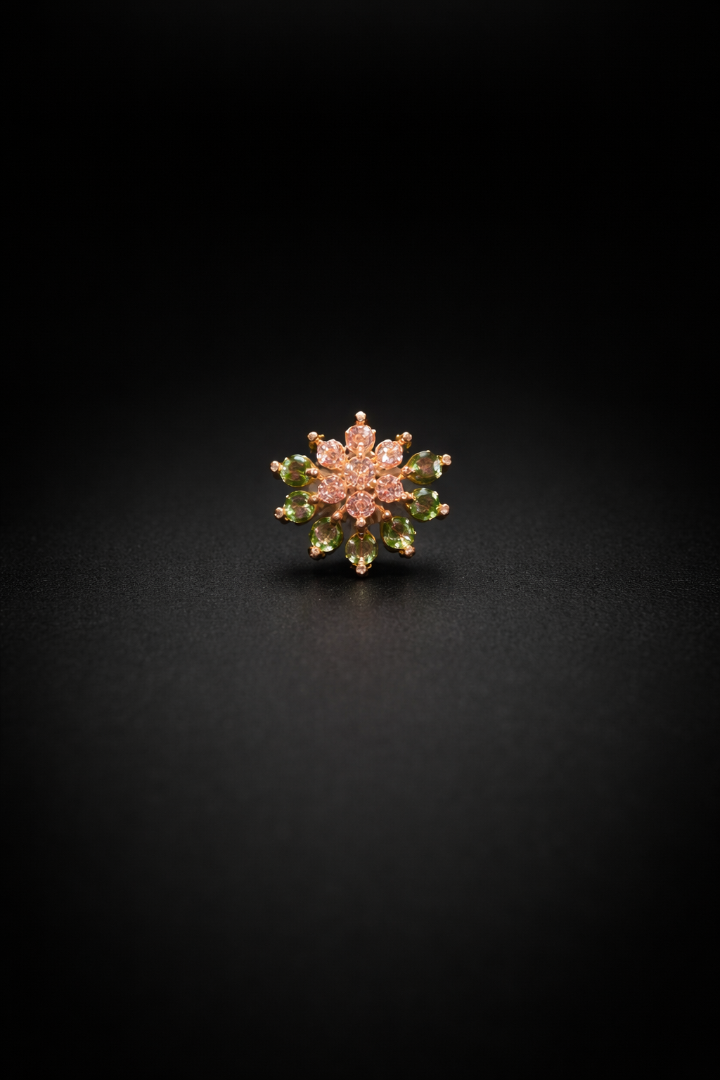 Emerald Bloom Silver Nosepin