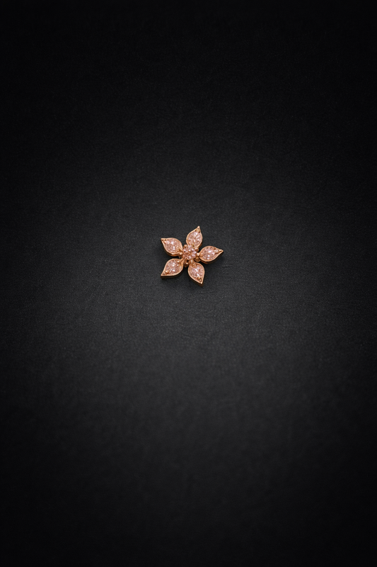 Aurora Petal Silver Nosepin