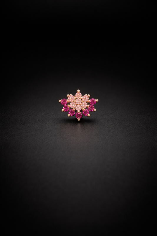 Rosé Starburst Silver Nosepin