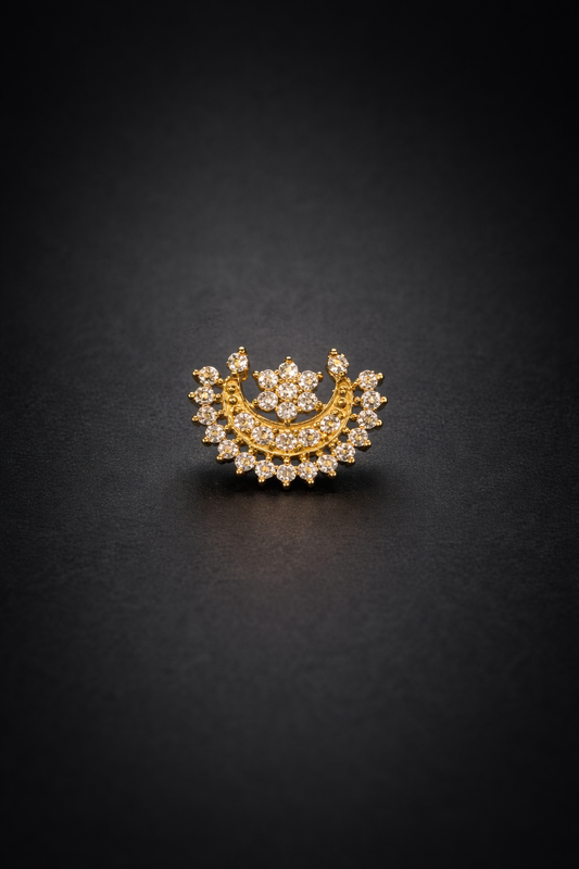 Big Round Silver Nose Pin