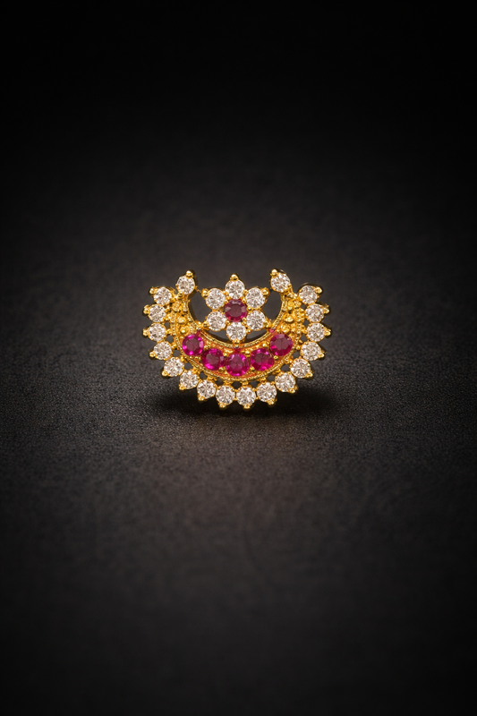 Traditional Big Silver Nose Pin