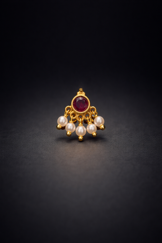 Ethnic Big Silver Nose Pin