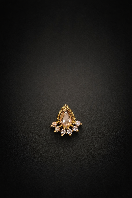 Vintage Style Silver Nose Pin