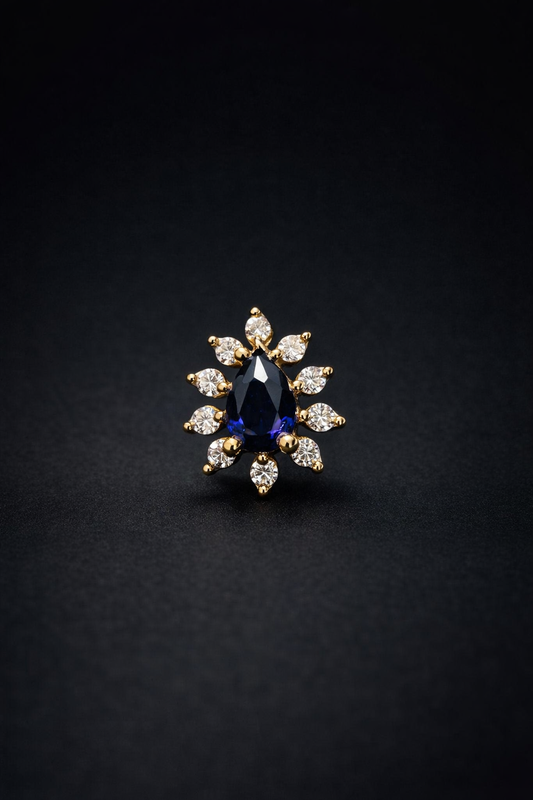 Royal Look Silver Nose Pin