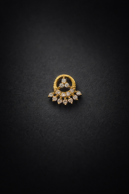 Modern Small Silver Nose Pin