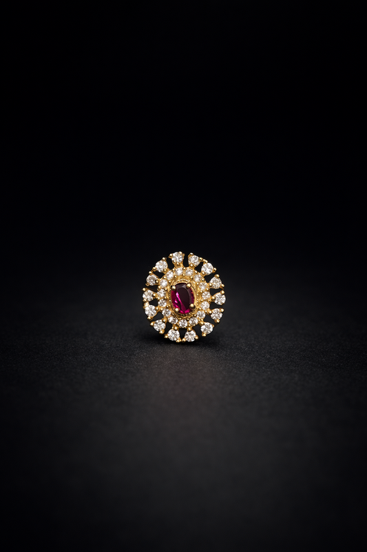 Festive Silver Nose Pin