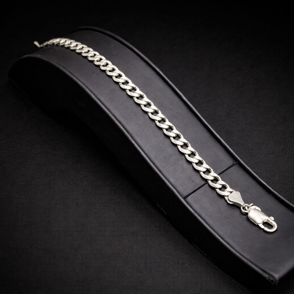 Modern Chain Silver Bracelet