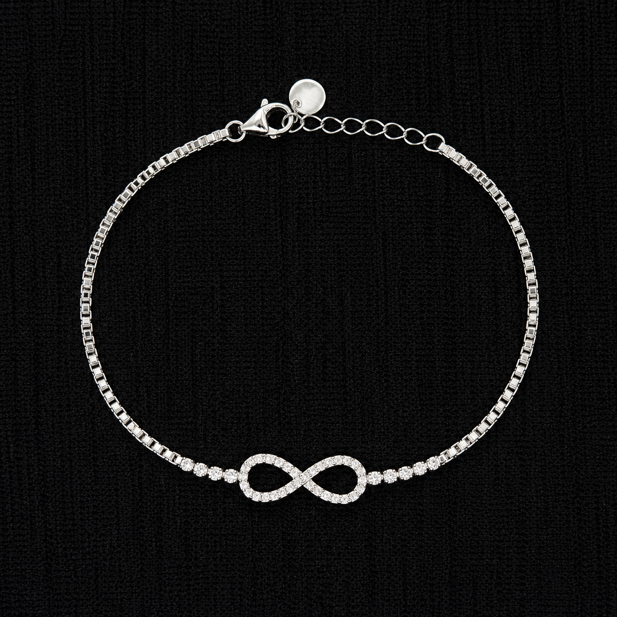 Infinity Sparkle 92.5 Sterling Silver Bracelet