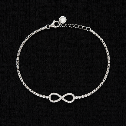 Infinity Sparkle 92.5 Sterling Silver Bracelet