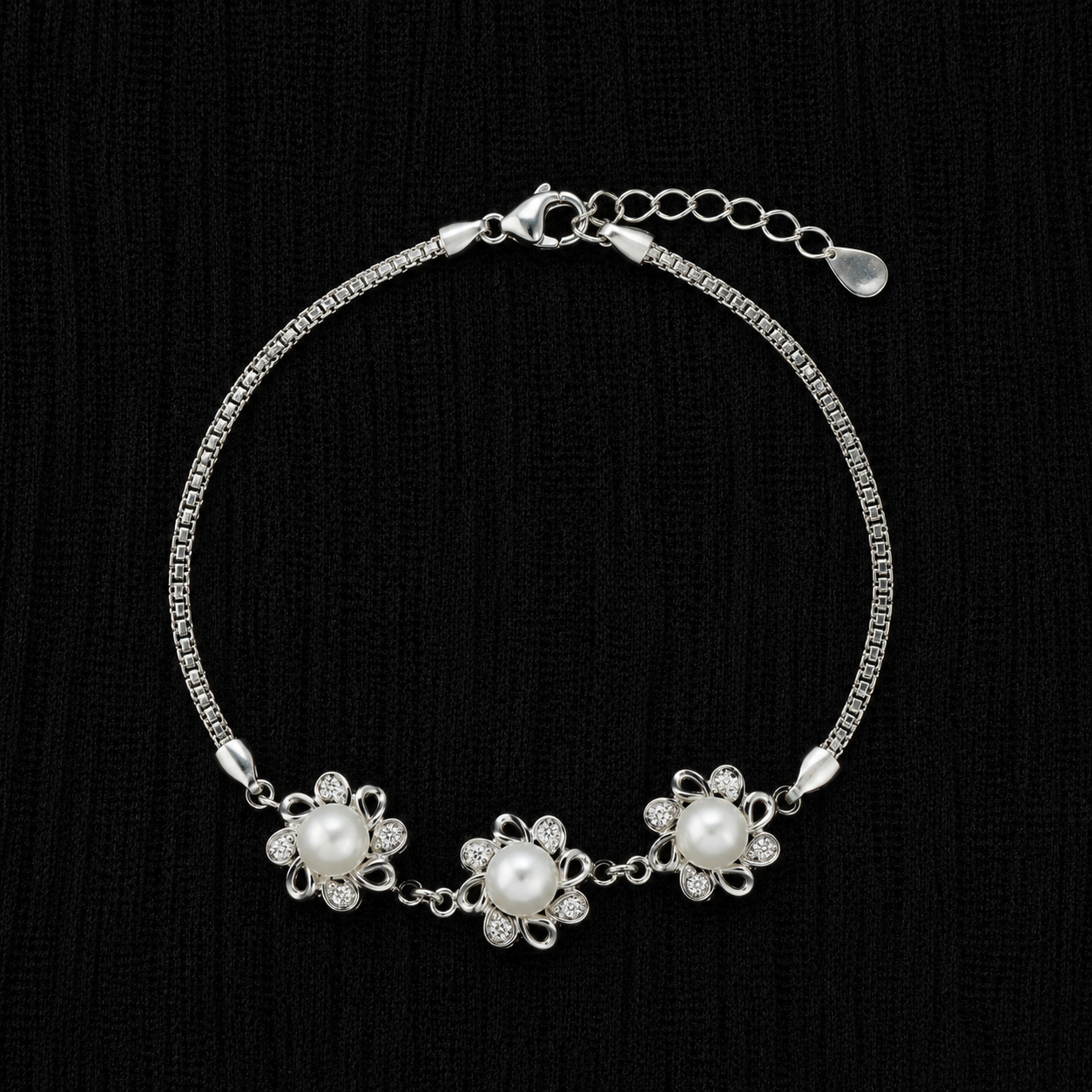 Pearl Blossom 92.5 Sterling Silver Bracelet
