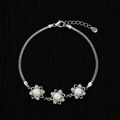Pearl Blossom 92.5 Sterling Silver Bracelet