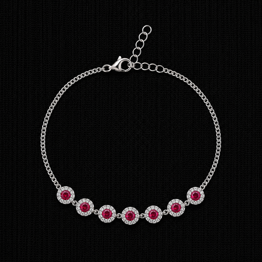 Ruby Radiance 92.5 Sterling Silver Bracelet