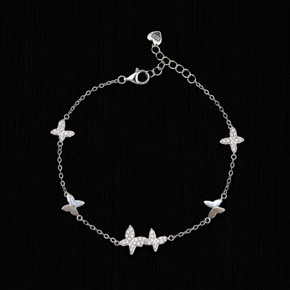 Flutter Grace 92.5 Sterling Silver Butterfly Bracelet