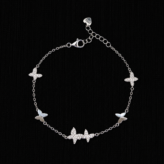 Flutter Grace 92.5 Sterling Silver Butterfly Bracelet