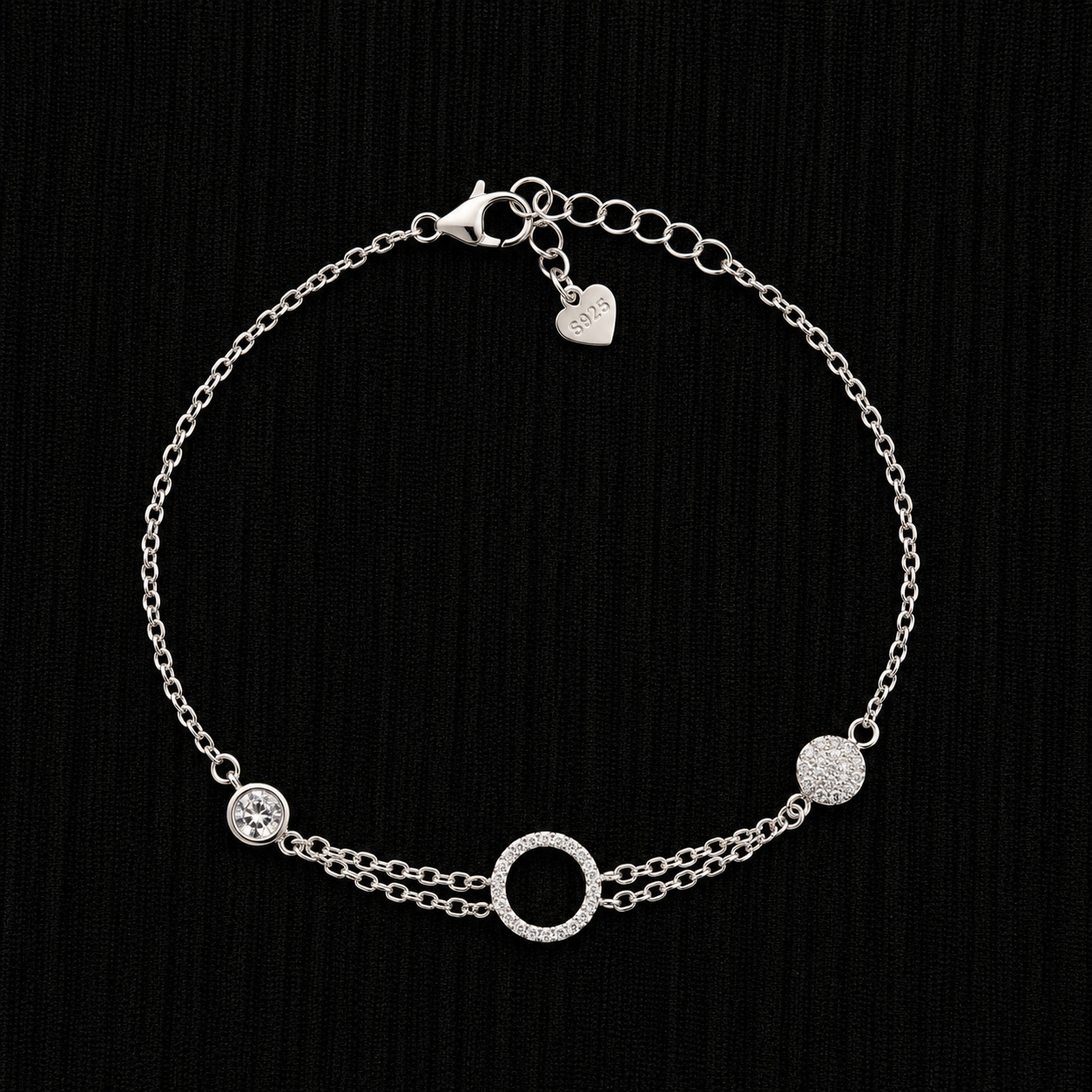 Celestial Circle 92.5 Sterling Silver Bracelet