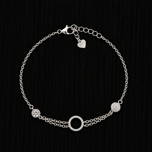 Celestial Circle 92.5 Sterling Silver Bracelet