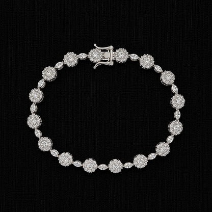 Celestial Bloom 92.5 Sterling Silver Tennis Bracelet