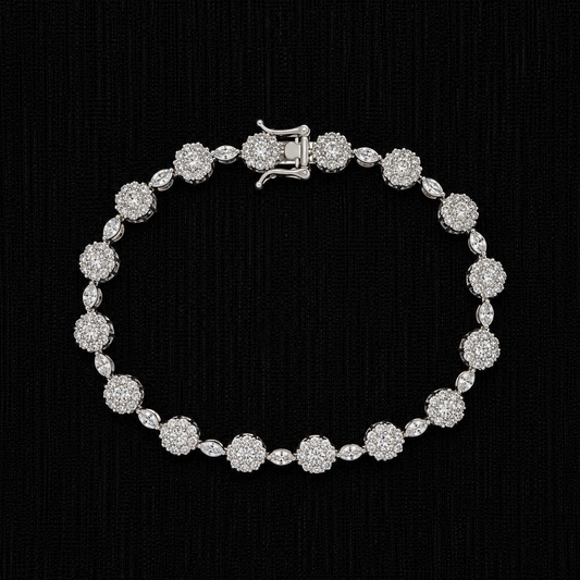 Celestial Bloom 92.5 Sterling Silver Tennis Bracelet