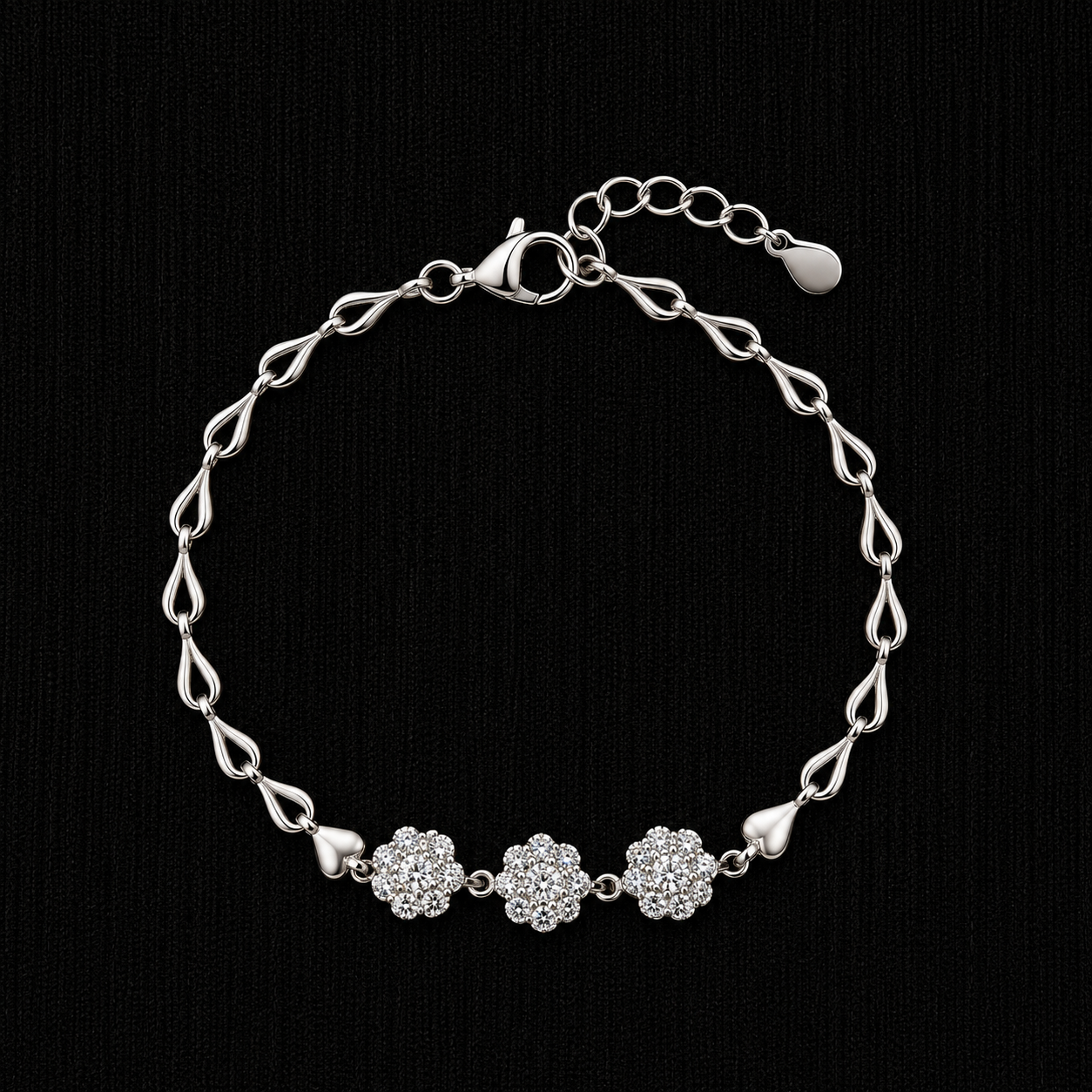 Trinity Bloom 92.5 Sterling Silver Bracelet
