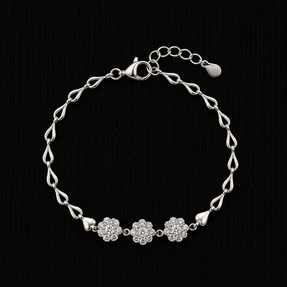 Trinity Bloom 92.5 Sterling Silver Bracelet