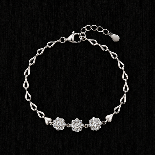 Trinity Bloom 92.5 Sterling Silver Bracelet
