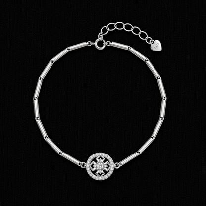 Snowflake Charm 92.5 Sterling Silver Bracelet