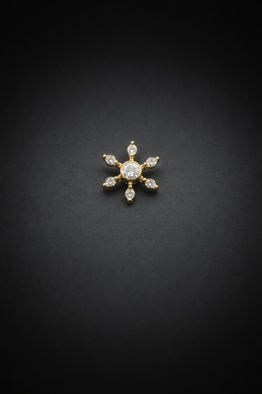 Starburst Silver Nosepin