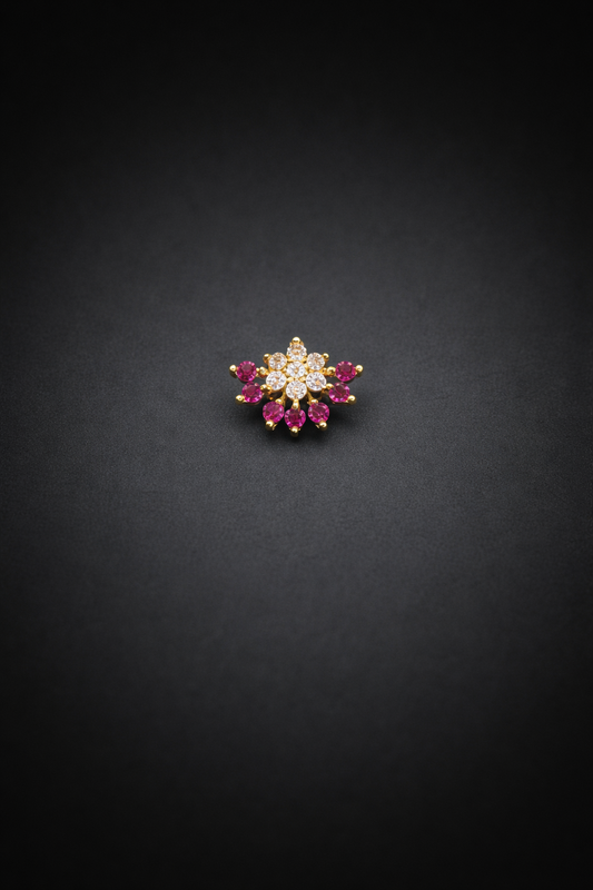 Floral Silver Nosepin