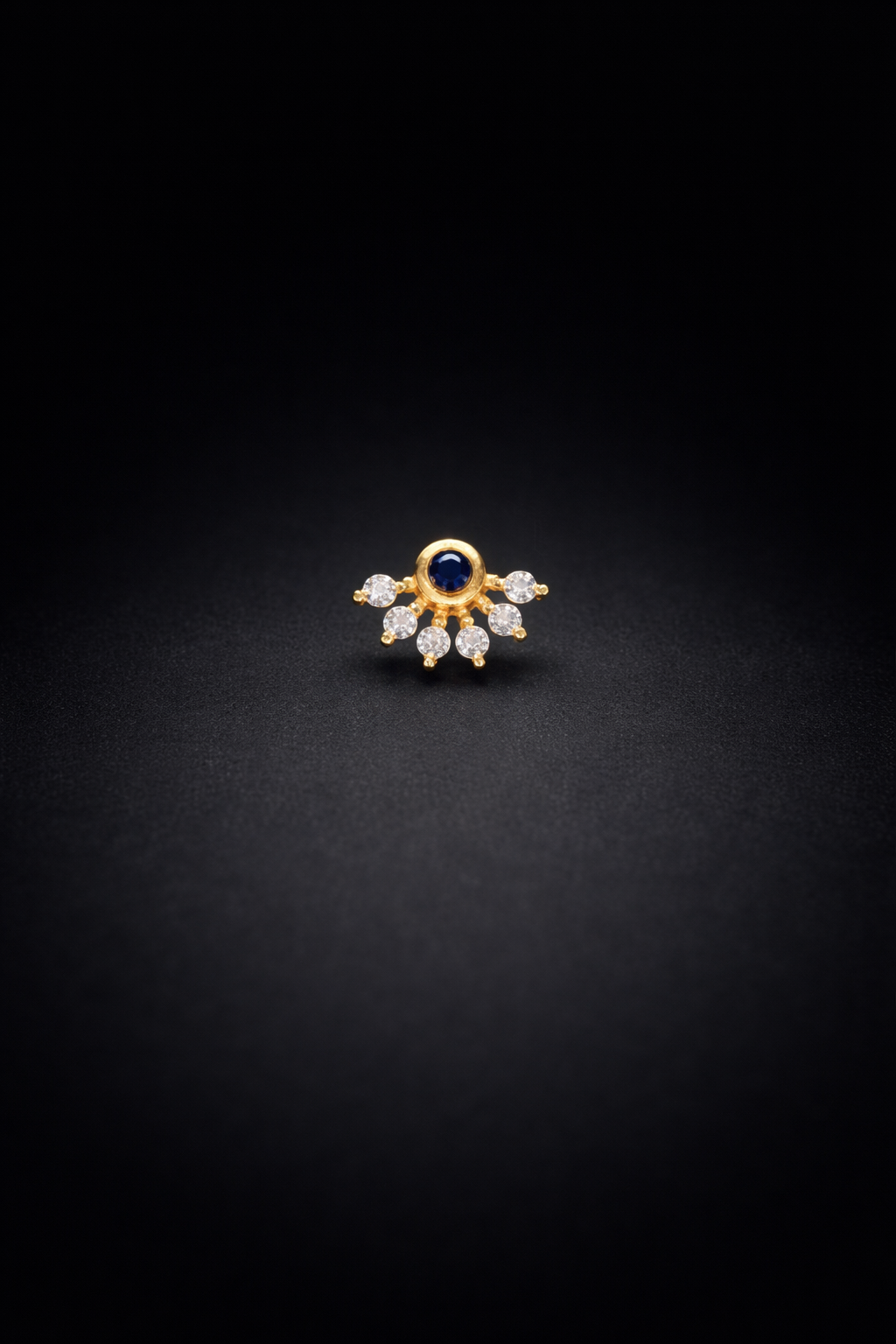 Sapphire Silver Nosepin