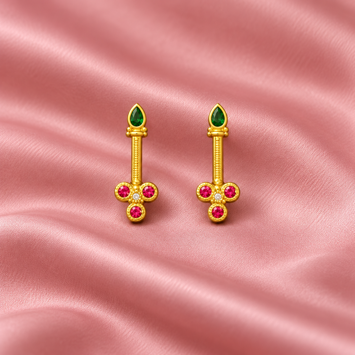Emerald Ruby Trinity Golden Bugadi
