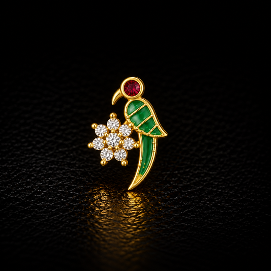 Parrot Silver Nosepin