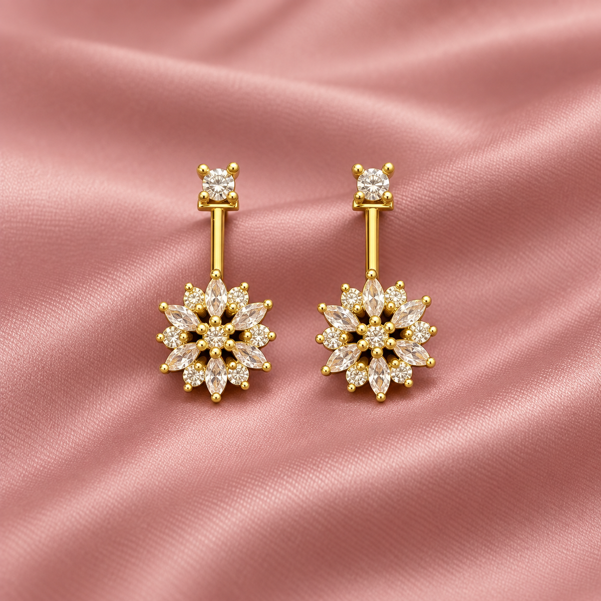 Crystal Floral Bloom Golden Bugadi