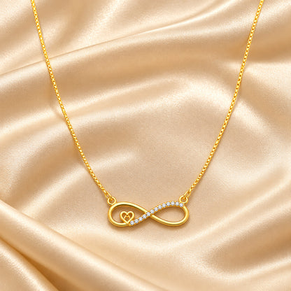 Diamond Infinity Heart Necklace
