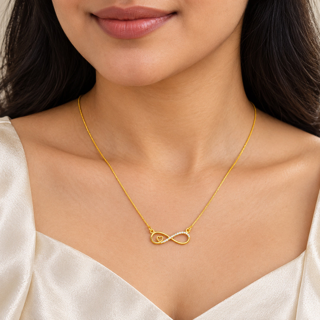 Diamond Infinity Heart Necklace
