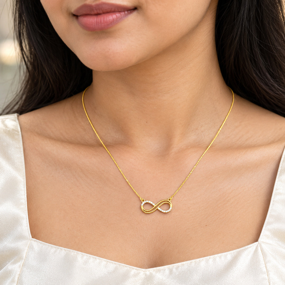 Infinity Diamond Pendant Necklace