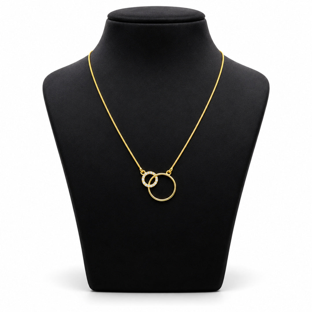 Circle Diamond Gold Necklace
