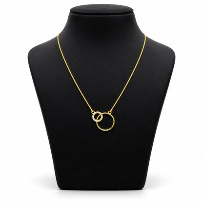 Circle Diamond Gold Necklace