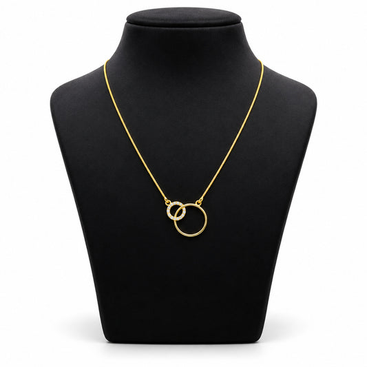 Circle Diamond Gold Necklace