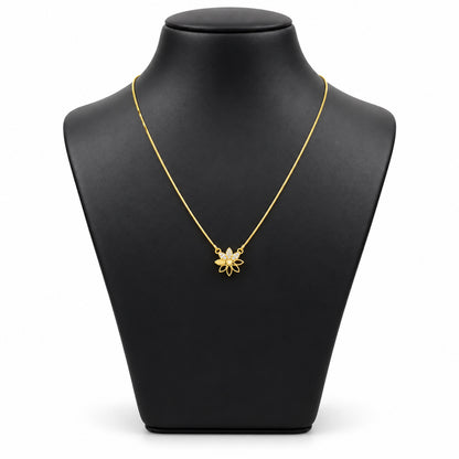 Floral Bloom Diamond Gold Necklace