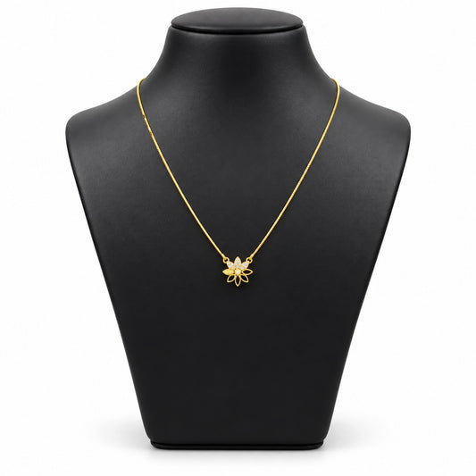 Floral Bloom Diamond Gold Necklace