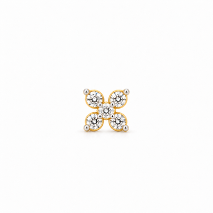 Four-Petal Diamond Flower Nosepin