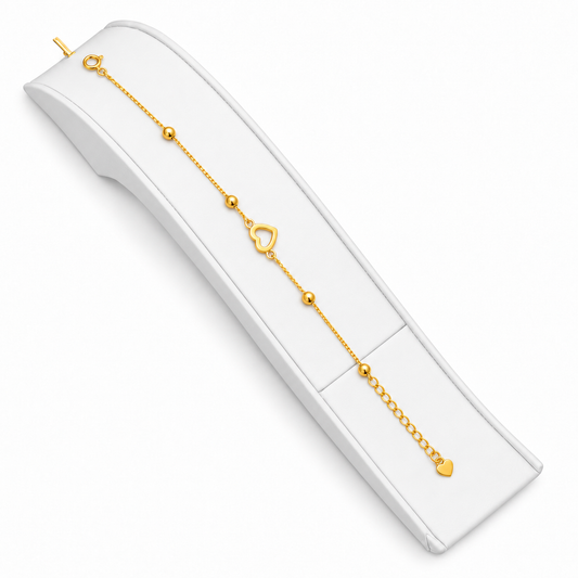 18K Golden Love Open Heart Bracelet 0.550Gram