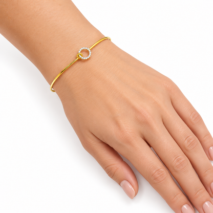 Circular Diamond Gold Bangle 2.530Gram