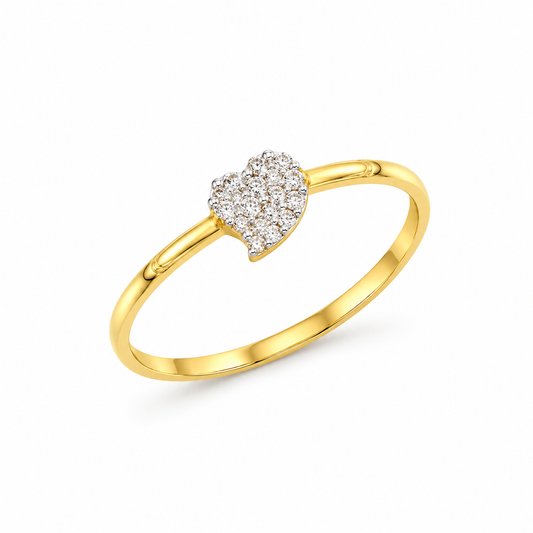 Diamond Heart Cluster Ring