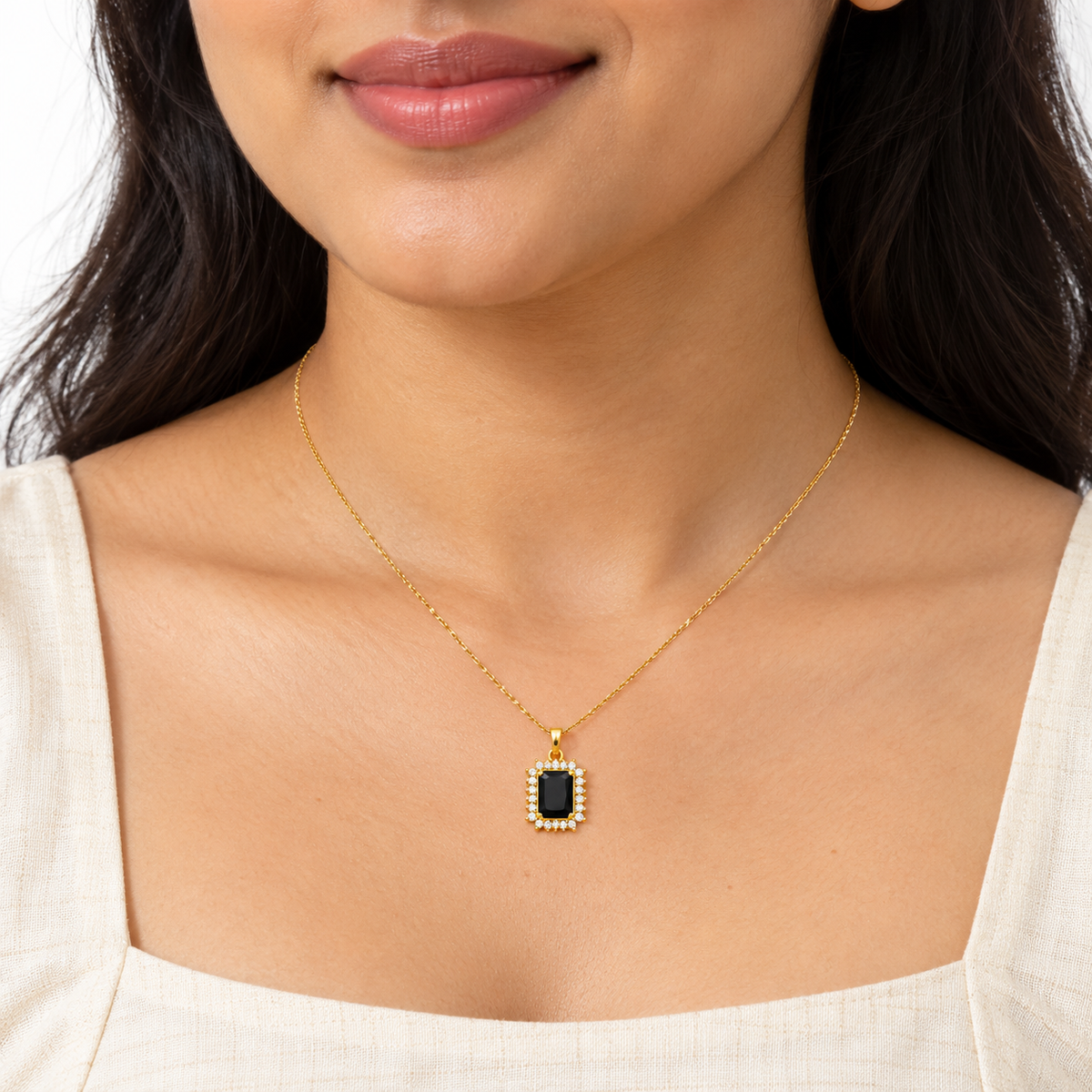 9K Gold Black Radiance Pendant
