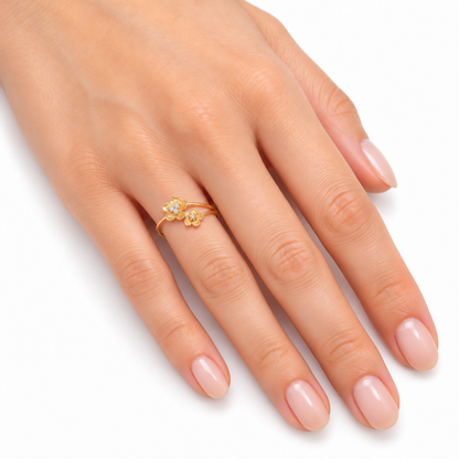 Diamond Seven Stone Floral Ring