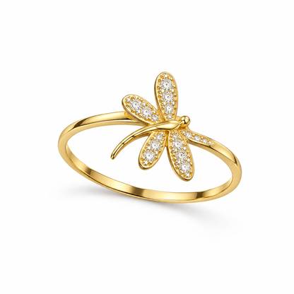 Diamond Dragonfly Ring
