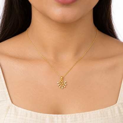 9K Gold Sparkling Heart Pendant
